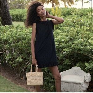 Doen Kara Black Mini Cotton Eyelet Dress sz XS NWT